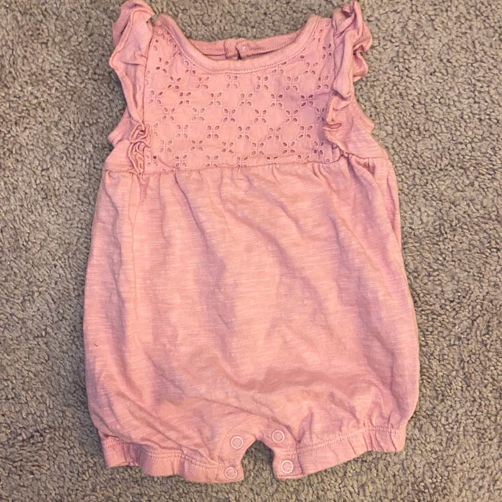 Blush eyelet romper